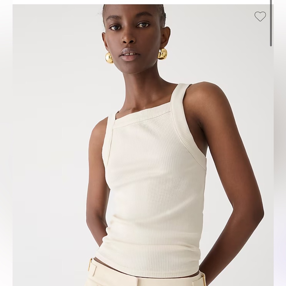 NWT ❣️J.Crew XS Vintage Rib Wide-Strap Tank Top